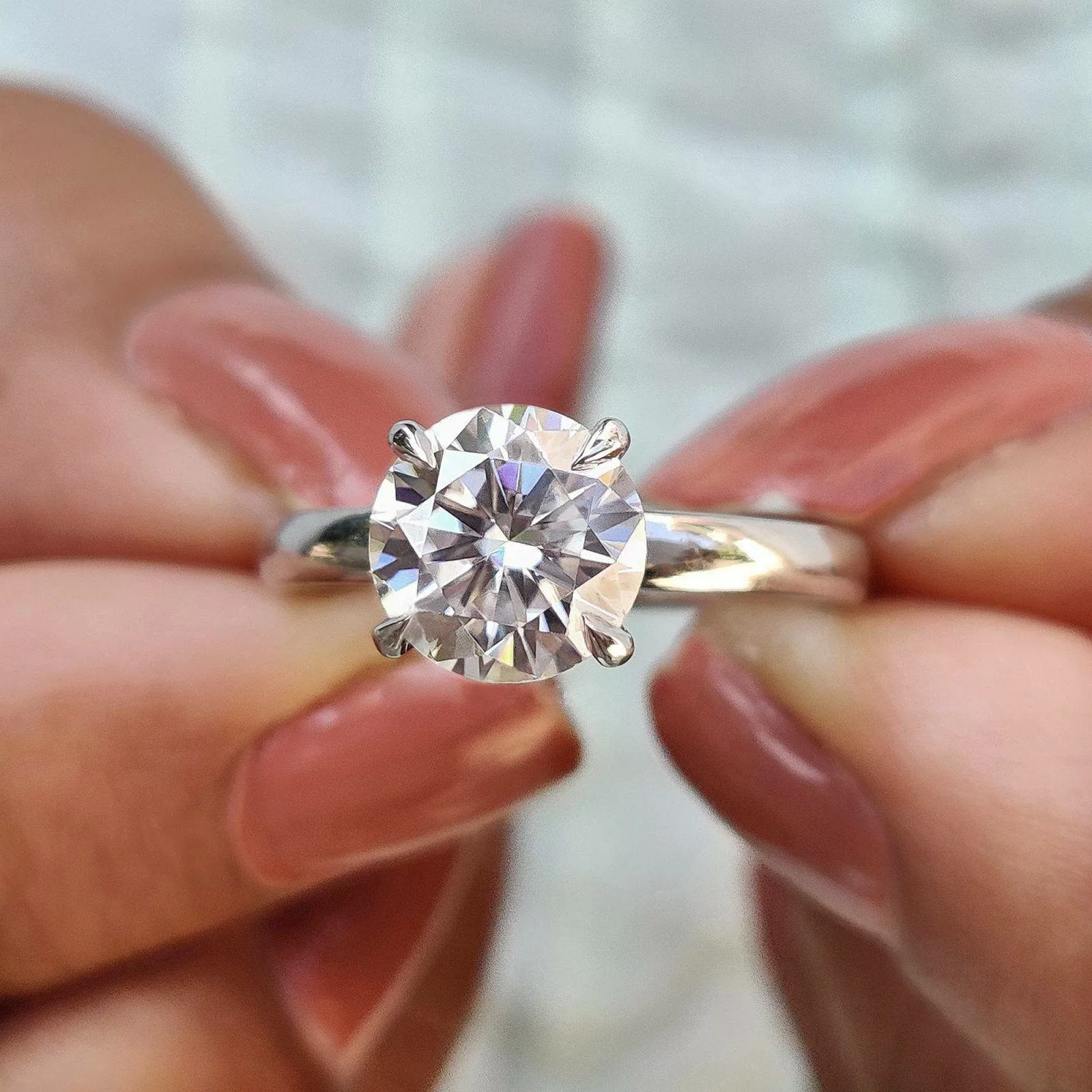 best g color cultivated diamond ring