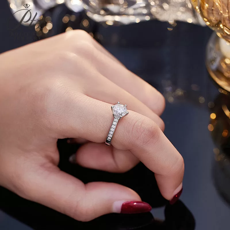 romantic man made diamond eternity ring